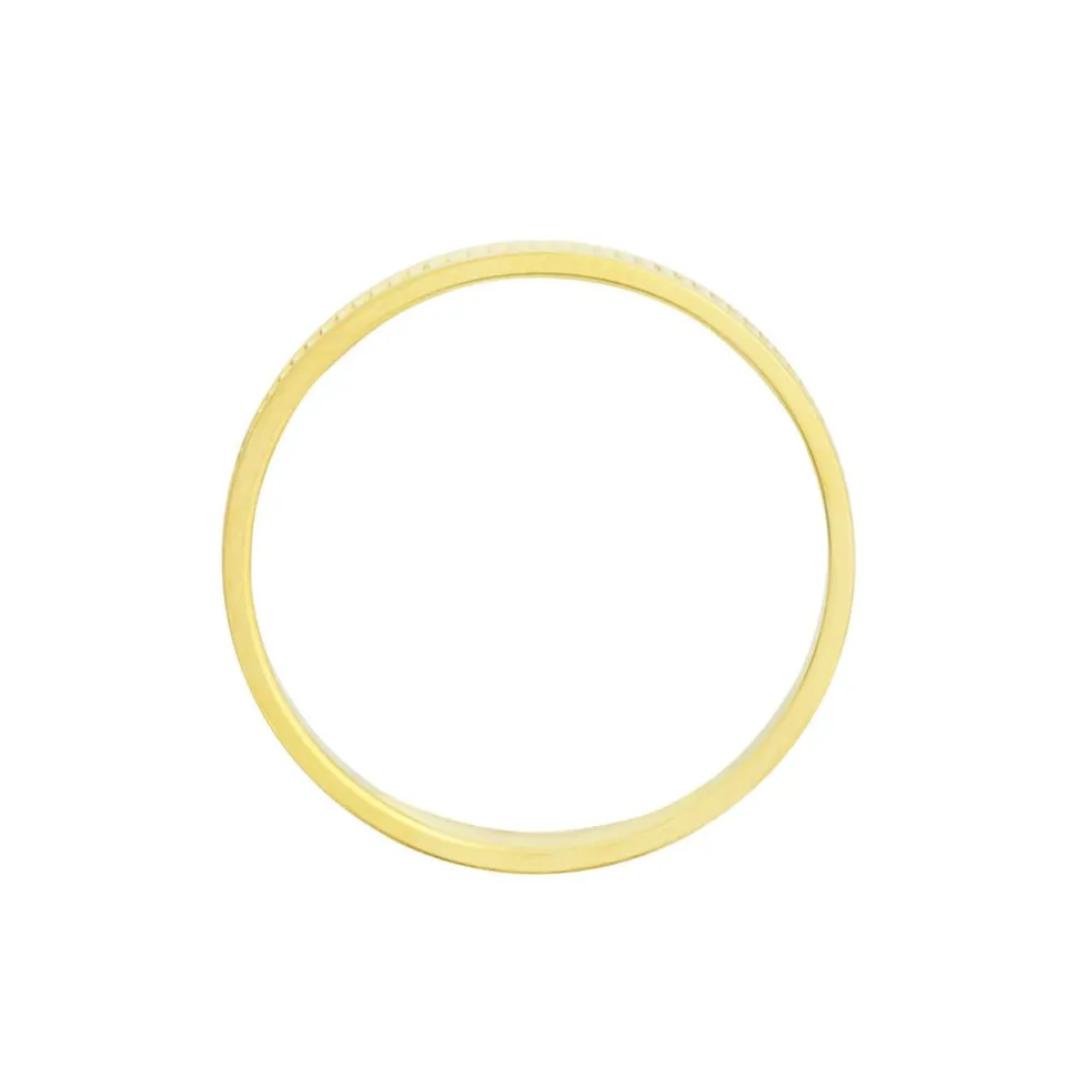 Alliance Perlee Ruban Plat Or Jaune