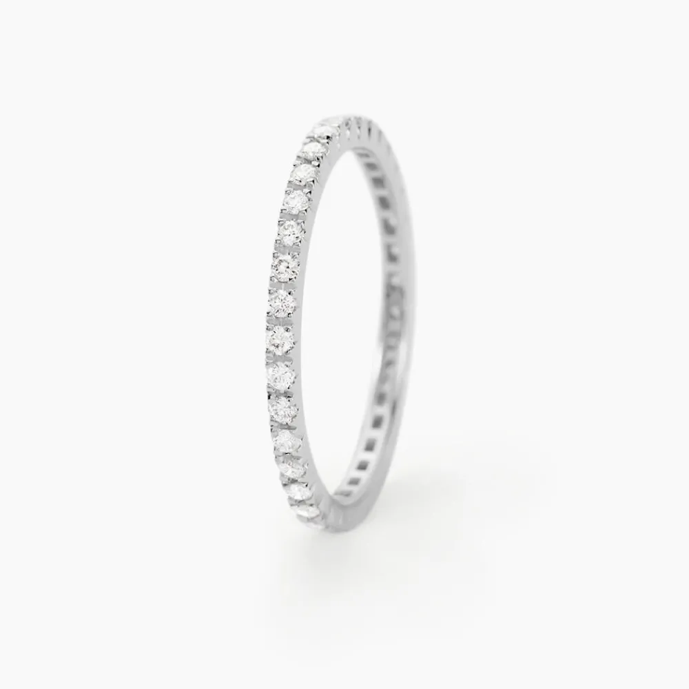 Marc Orian Anniversaire De Mariage|Bagues > Alliance Pristina Tour Complet Or Blanc Diamant