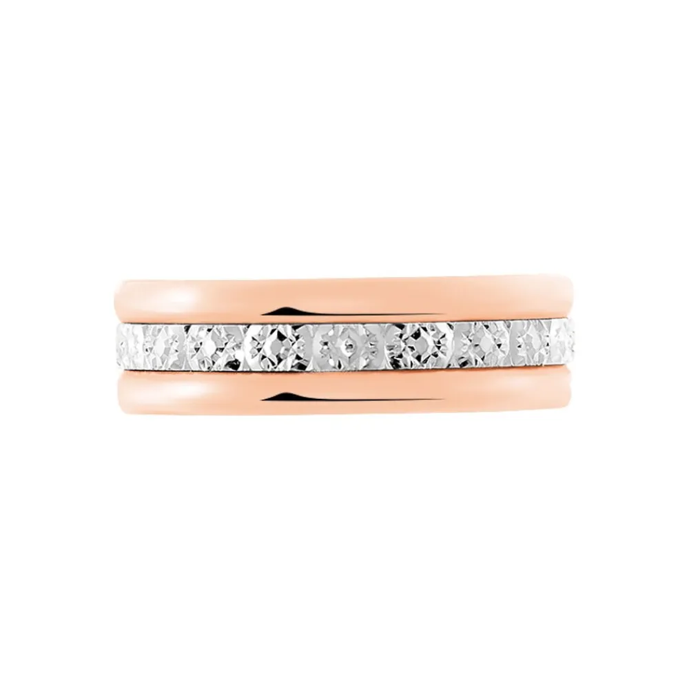 Marc Orian Bagues|Alliances > Alliance Raphie Ruban Plat Or Bicolore