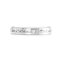 Marc Orian Alliances|Bijoux Personnalisés > Alliance Romaine Or Blanc Diamant