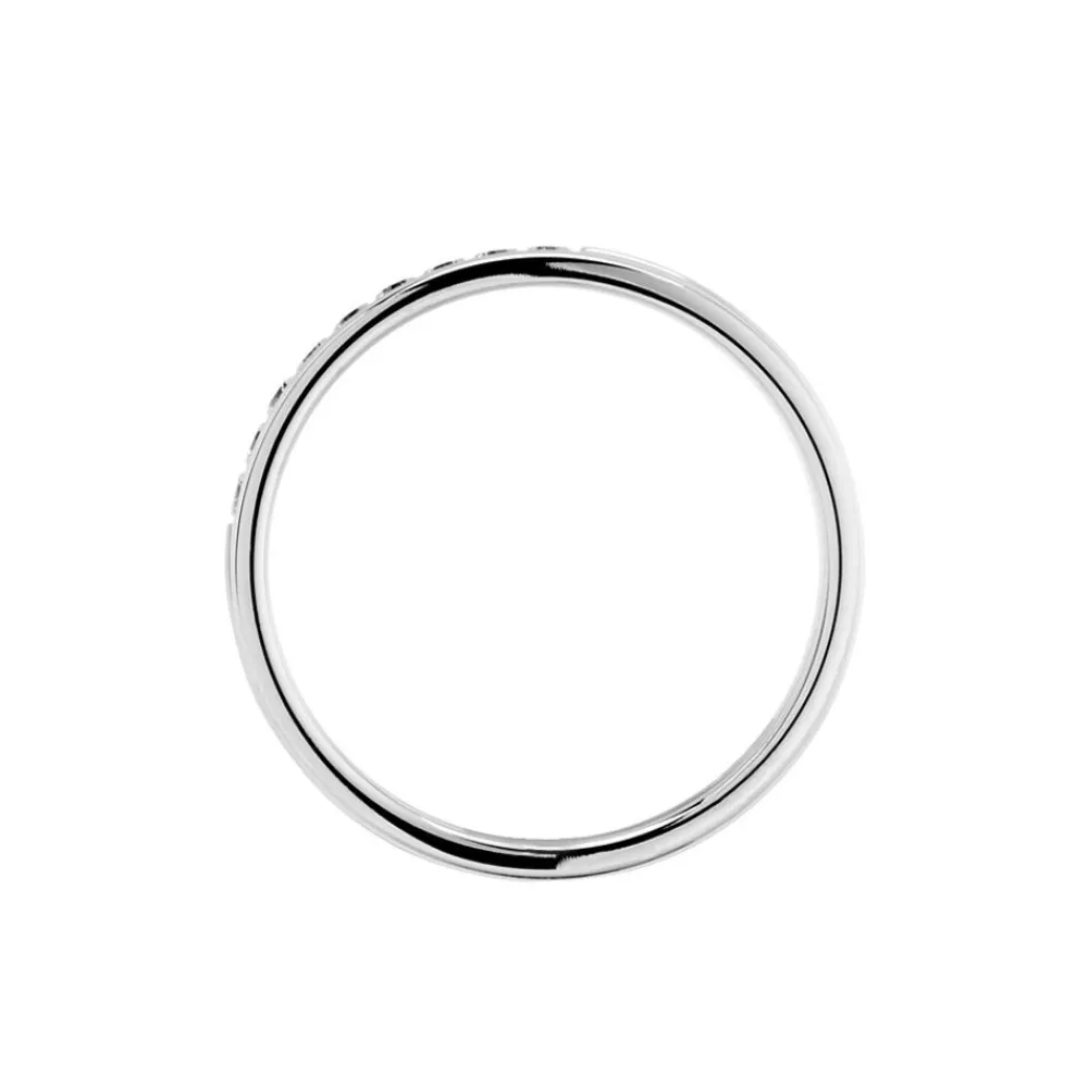 Marc Orian Bagues|Alliances > Alliance Serti Pave Or Blanc Diamant