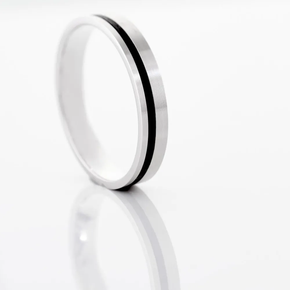 Marc Orian Bagues|Alliances > Alliance Telio Ruban Plat Or Blanc