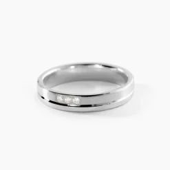 Marc Orian Bagues|Alliances > Alliance Velina Or Blanc Diamant