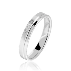 Marc Orian Bagues|Alliances > Alliance Velina Or Blanc Diamant