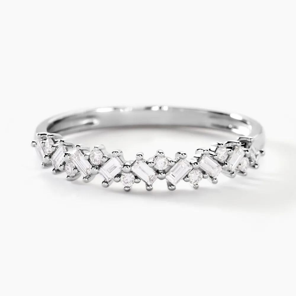Marc Orian Bijoux Or|Bagues > Alliance Vicentius Or Blanc Diamant Synthétique