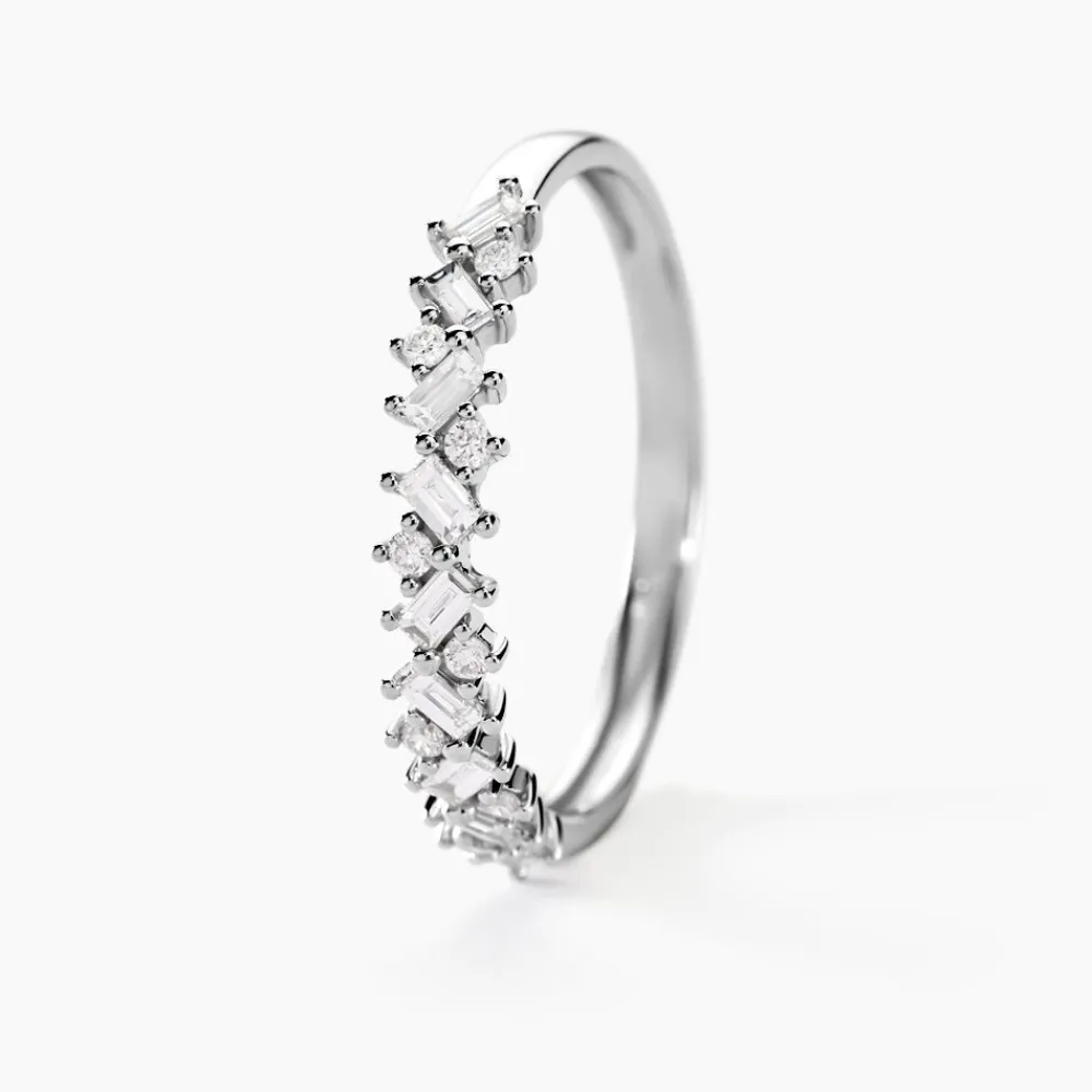 Marc Orian Bijoux Or|Bagues > Alliance Vicentius Or Blanc Diamant Synthétique