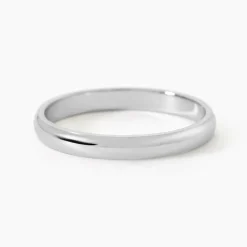 Marc Orian Bagues|Alliances > Aphroditia Demi Jonc Bombe Trouwring Wit Platina platine blanc