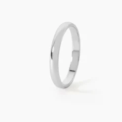 Marc Orian Bagues|Alliances > Aphroditia Demi Jonc Bombe Trouwring Wit Platina platine blanc