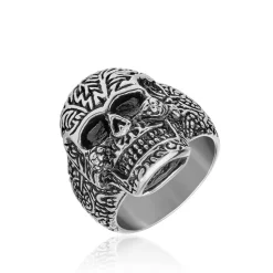Marc Orian Idées Cadeaux Homme|Bagues > Bague Acier Blanc Et Noir Valentik