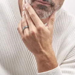 Bague Acier Blanc Gordon