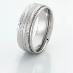 Bague Acier Blanc Jesper