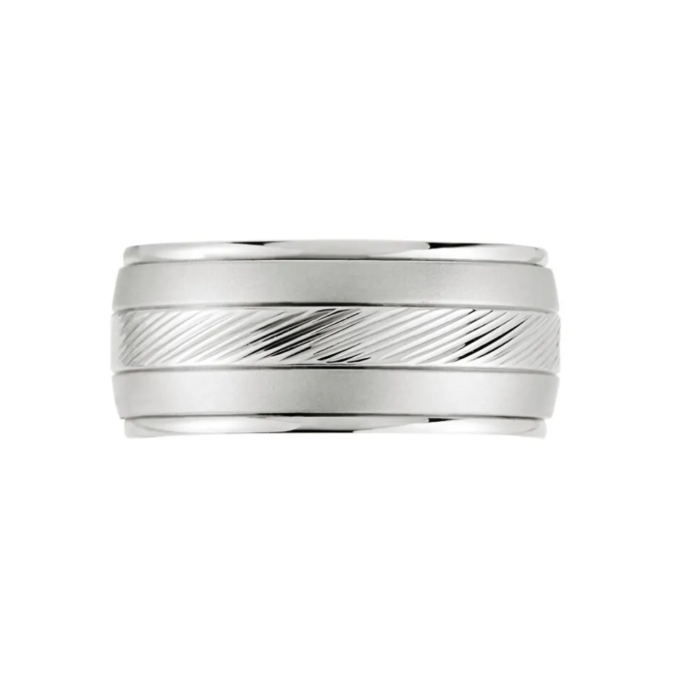 Bague Acier Blanc Sabien
