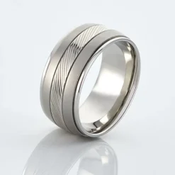 Bague Acier Blanc Sabien