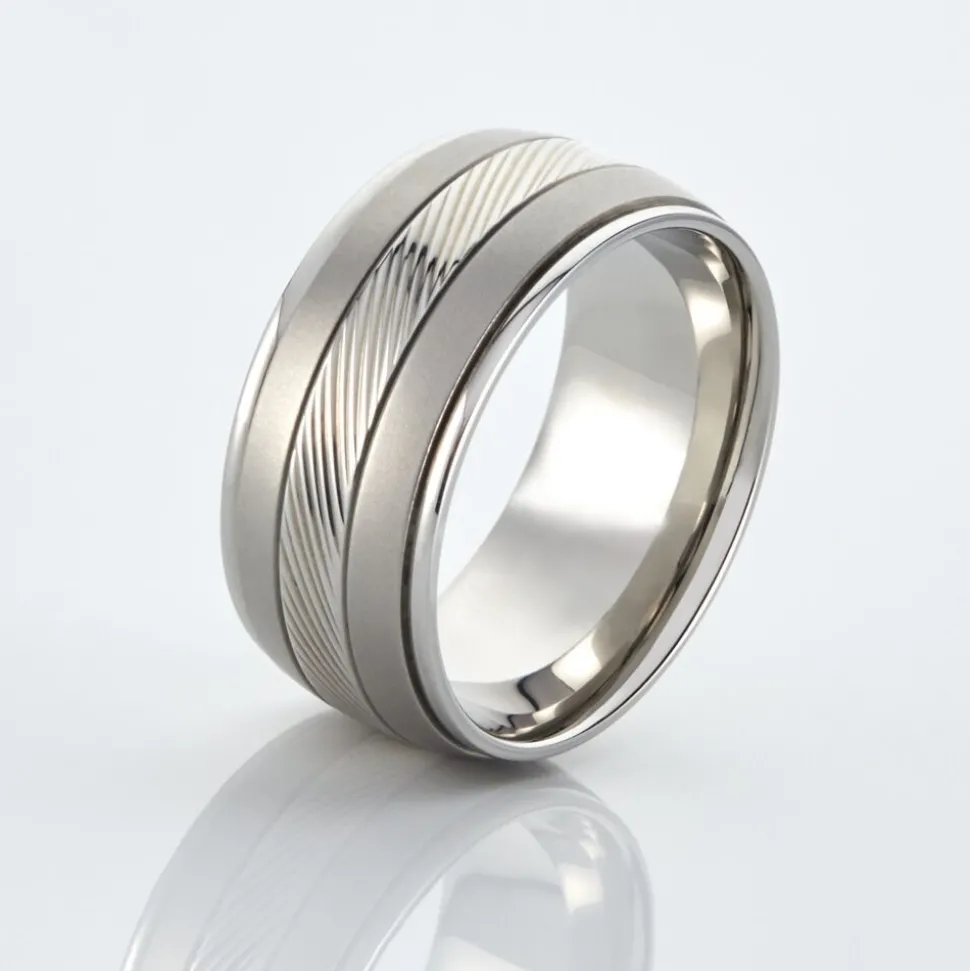 Bague Acier Blanc Sabien