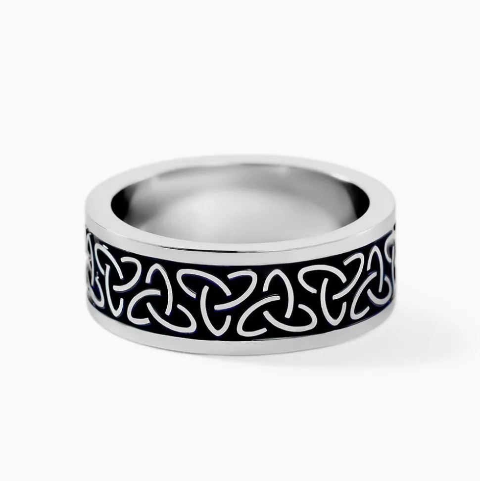 Bague Acier Blanc Ugo