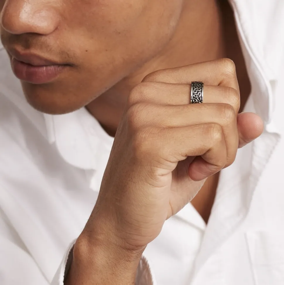 Bague Acier Blanc Ugo