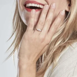 Bague Acil Argent Blanc Oxyde De Zirconium