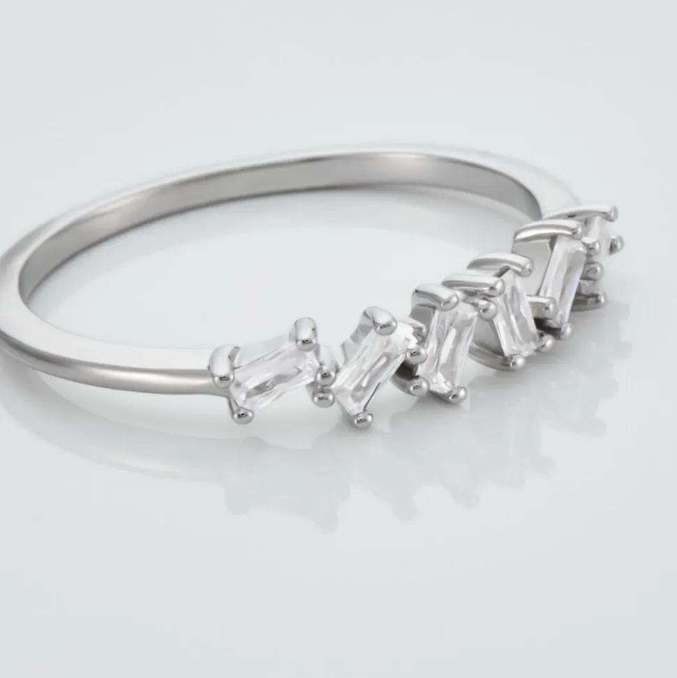 Bague Adonia Argent Blanc Oxyde De Zirconium