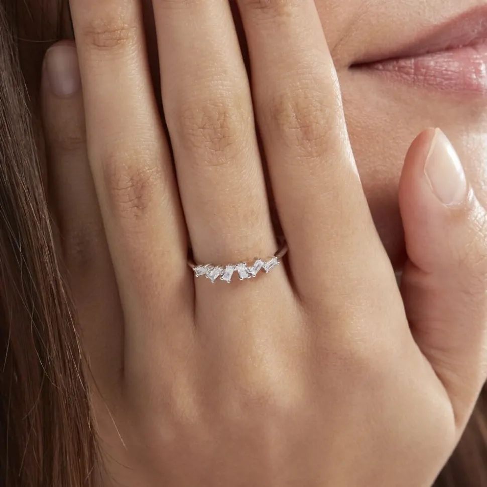 Bague Adonia Argent Blanc Oxyde De Zirconium