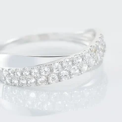 Bague Aglae Or Blanc Oxyde De Zirconium