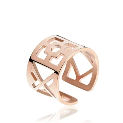 Marc Orian Bagues|Bijoux Acier Inoxydable > Bague Airelle Acier Rose