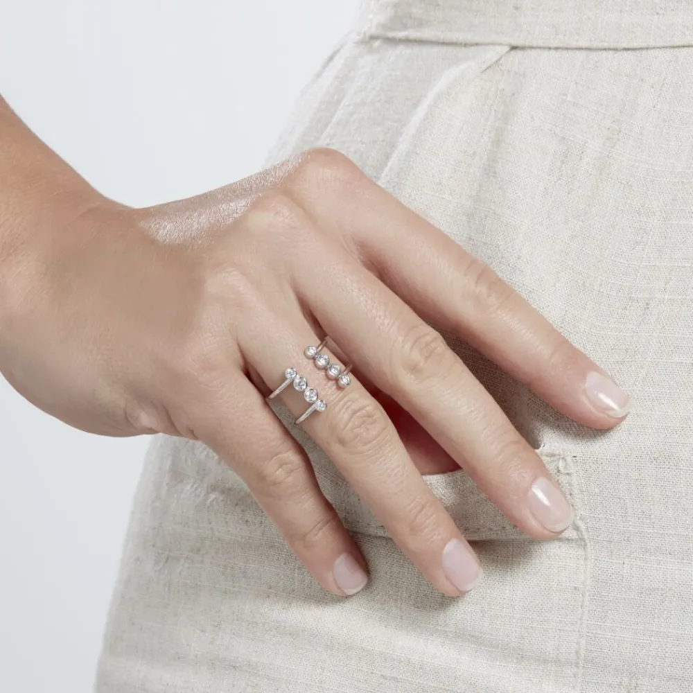 Marc Orian Bijoux Zirconium|Bagues > Bague Ajustable Janvier Argent Oxydes De Zirconium