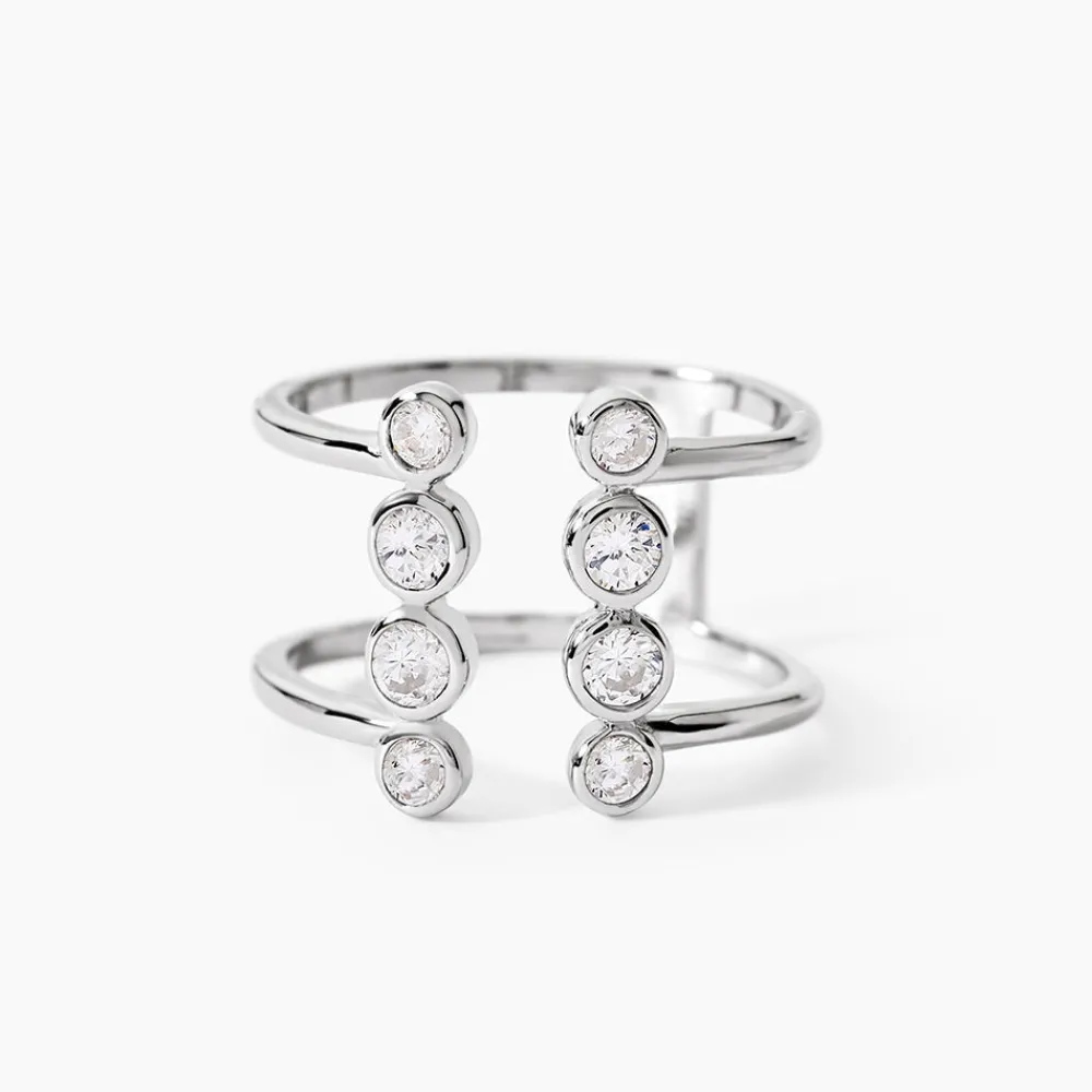 Marc Orian Bijoux Zirconium|Bagues > Bague Ajustable Janvier Argent Oxydes De Zirconium