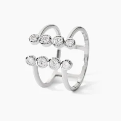 Marc Orian Bijoux Zirconium|Bagues > Bague Ajustable Janvier Argent Oxydes De Zirconium
