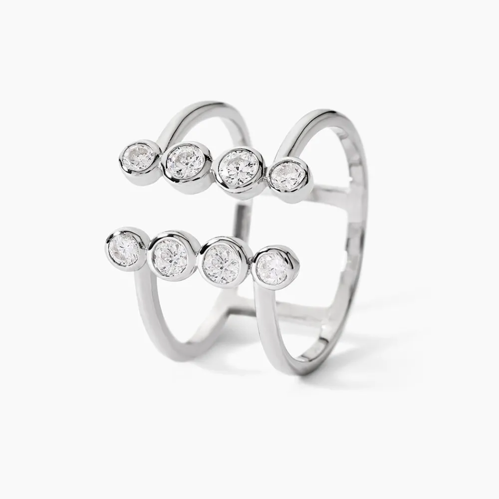 Marc Orian Bijoux Zirconium|Bagues > Bague Ajustable Janvier Argent Oxydes De Zirconium