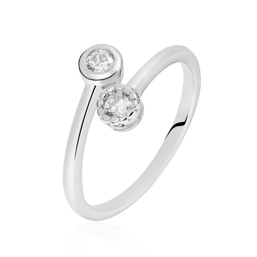 Marc Orian Bagues Fantaisie|Bijoux Zirconium > Bague Ajustable Mechte 1 Argent Blanc Oxyde De Zirconium