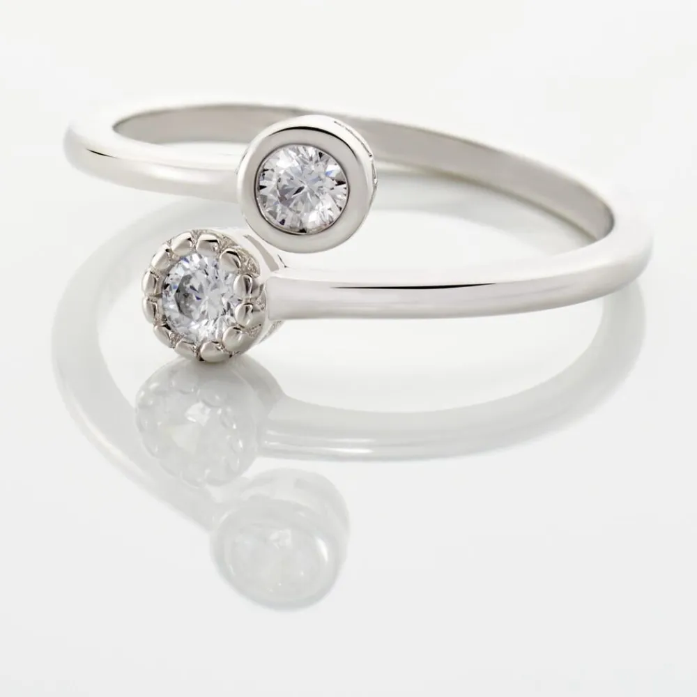 Marc Orian Bagues Fantaisie|Bijoux Zirconium > Bague Ajustable Mechte 1 Argent Blanc Oxyde De Zirconium