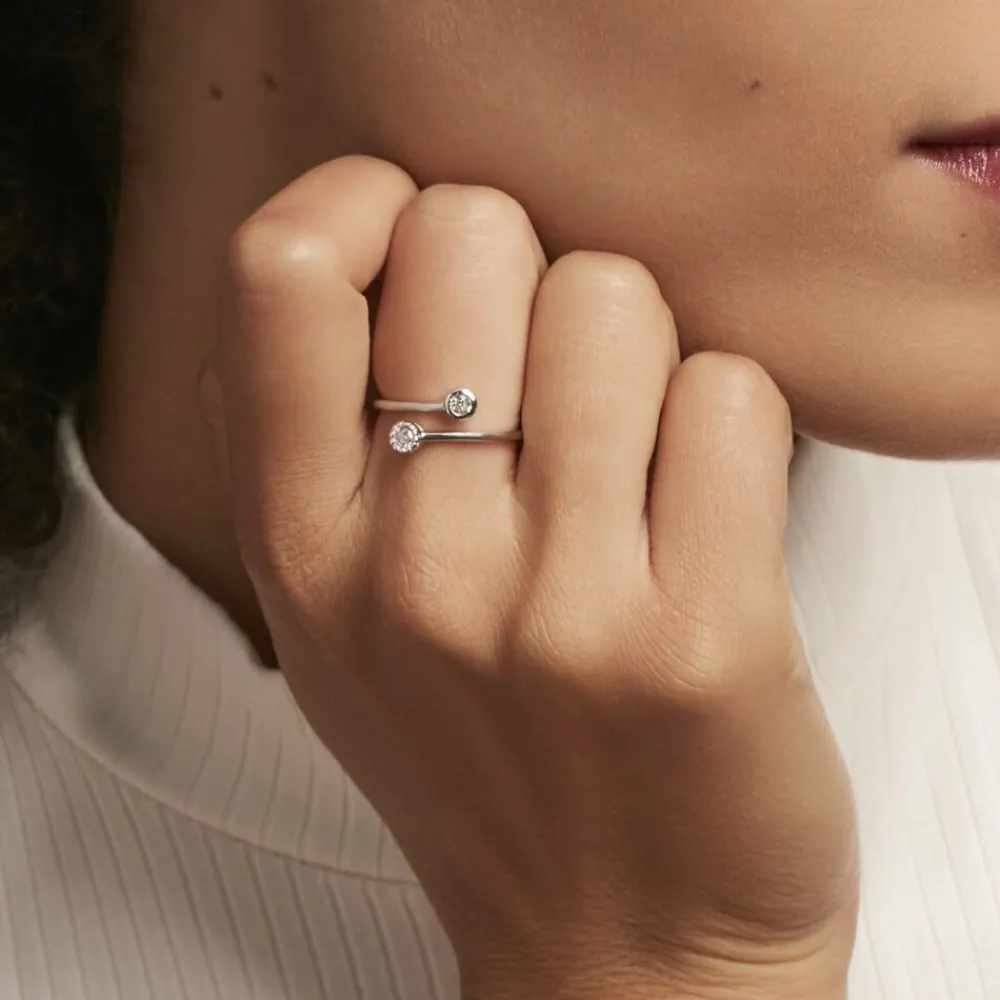 Marc Orian Bagues Fantaisie|Bijoux Zirconium > Bague Ajustable Mechte 1 Argent Blanc Oxyde De Zirconium