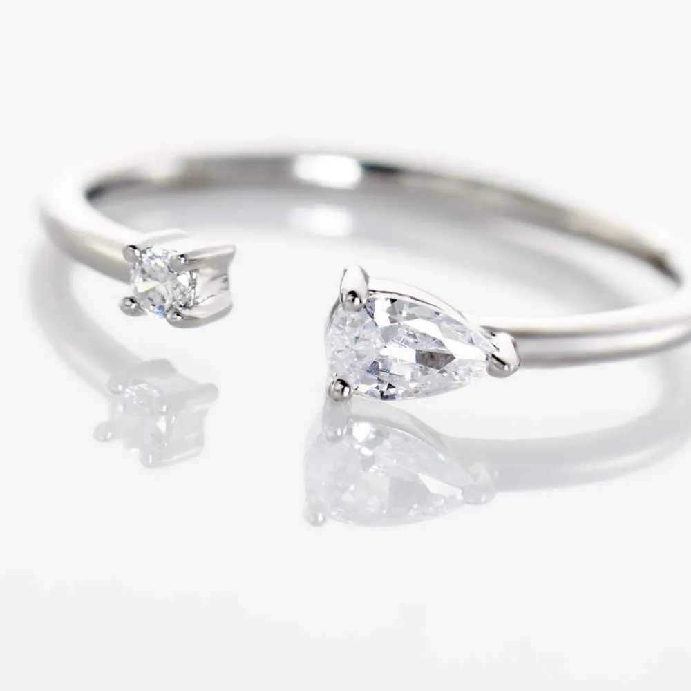 Marc Orian Bagues De Promesse|Bagues Fantaisie > Bague Ajustable Shou Argent Oxyde De Zirconium
