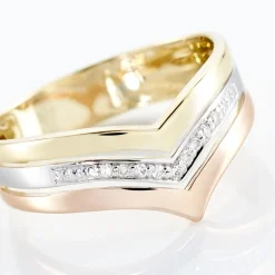 Marc Orian Parures De Mariage|Bagues > Bague Alix Or Tricolore Diamant