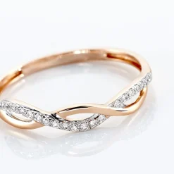 Marc Orian Bagues|Bagues Or Rose > Bague Alizee Or Rose Diamant