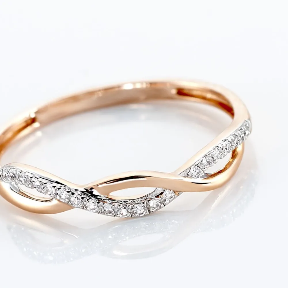 Marc Orian Bagues|Bagues Or Rose > Bague Alizee Or Rose Diamant