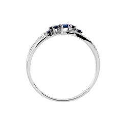 Bague Amarylis Or Blanc Saphir Diamant