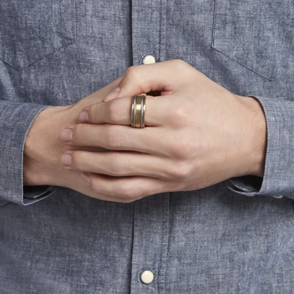 Marc Orian Idées Cadeaux Homme|Bagues > Bague Andro Acier Bicolore