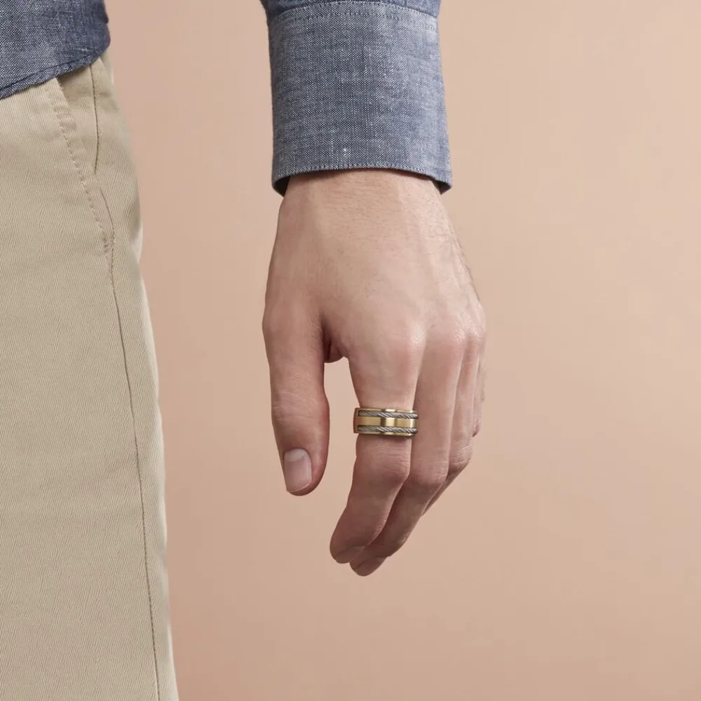 Marc Orian Idées Cadeaux Homme|Bagues > Bague Andro Acier Bicolore