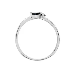 Bague Angie Or Blanc Saphir Diamant