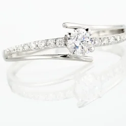 Bague April Or Blanc Oxyde De Zirconium