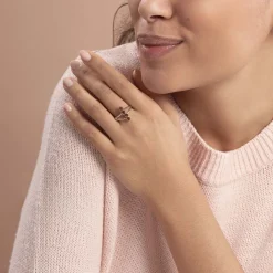 Bague Argent Blanc Accorus Ambre