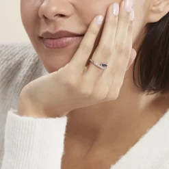 Marc Orian Bagues Fantaisie|Bijoux Zirconium > Bague Argent Blanc Agafya Oxydes De Zirconium
