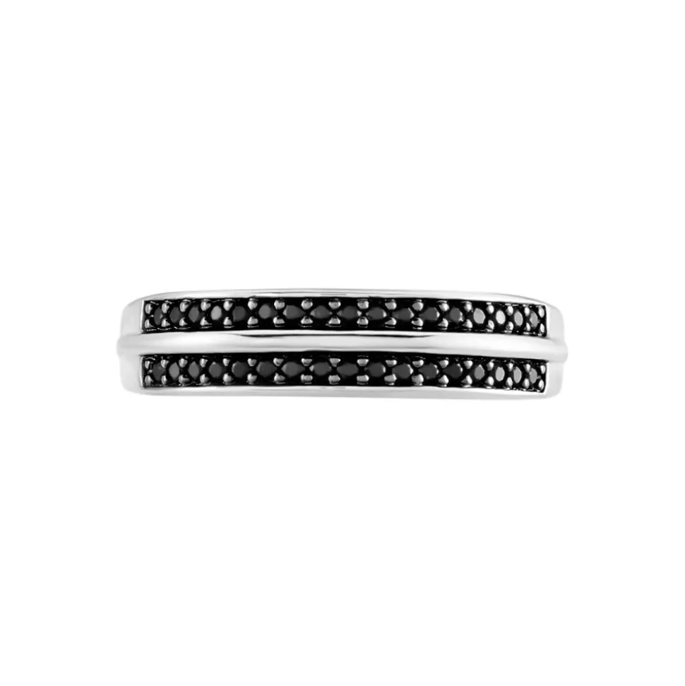 Bague Argent Blanc Agapios Oxydes De Zirconium