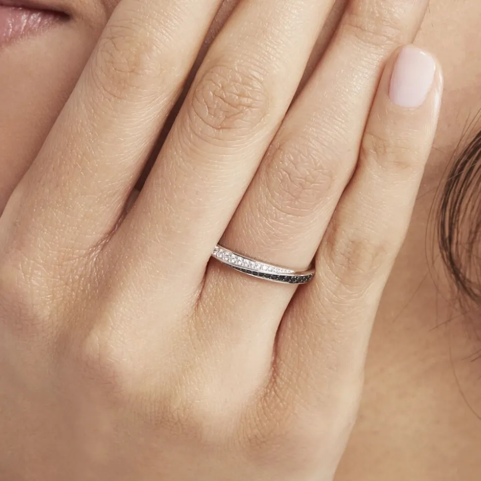 Bague Argent Blanc Agoston Oxydes De Zirconium