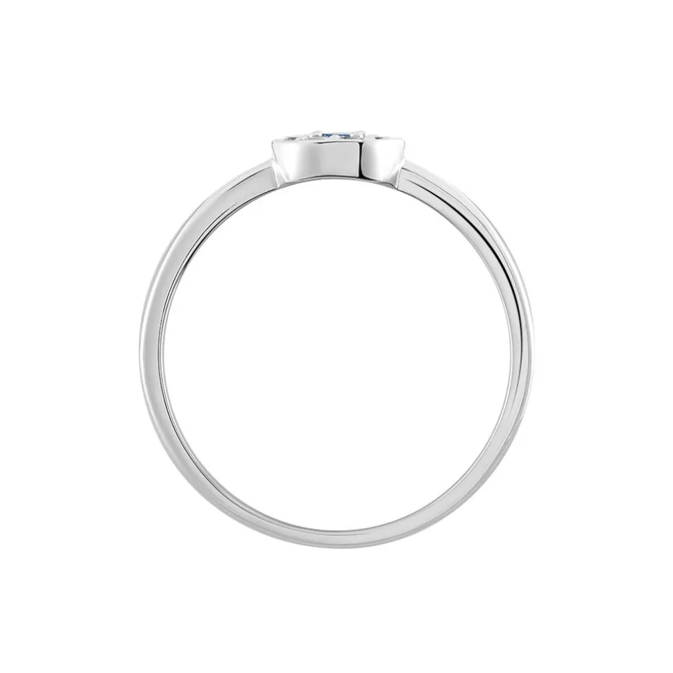 Bague Argent Blanc Auxana Oxyde De Zirconium