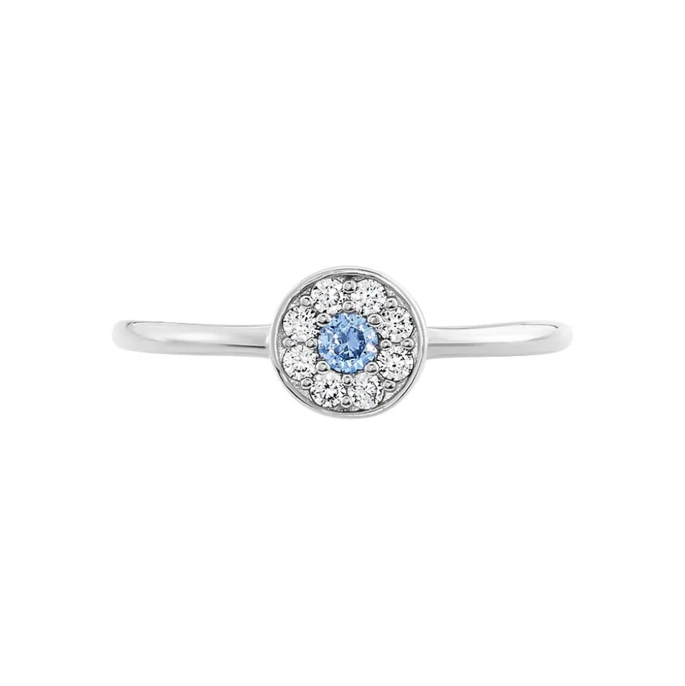 Bague Argent Blanc Auxana Oxyde De Zirconium