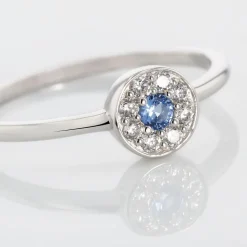 Bague Argent Blanc Auxana Oxyde De Zirconium