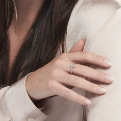Marc Orian Bijoux Zirconium|Bagues > Bague Argent Blanc Caolan Oxydes De Zirconium