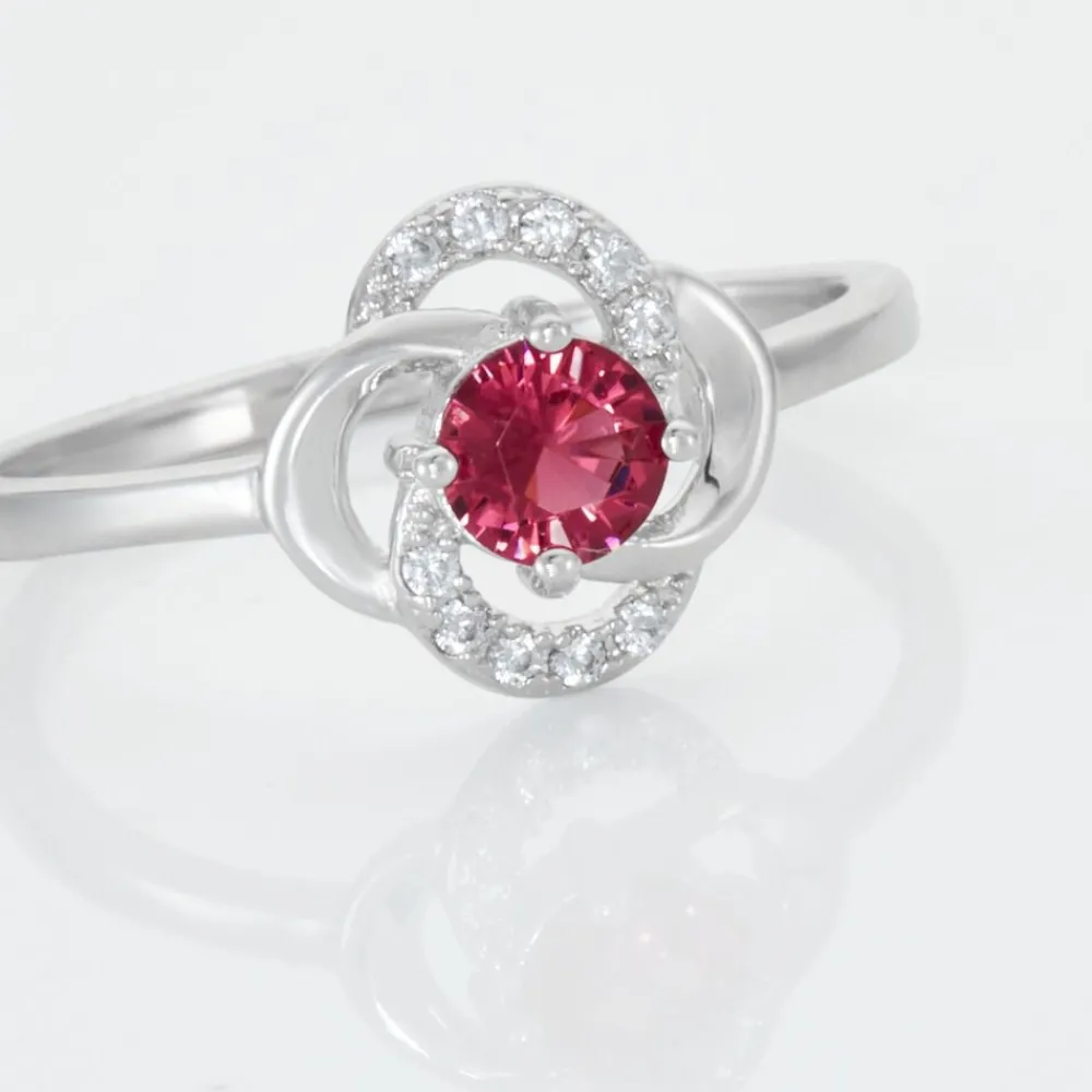 Marc Orian Bagues De Promesse|Bagues > Bague Argent Blanc Clover Verre Oxydes De Zirconium